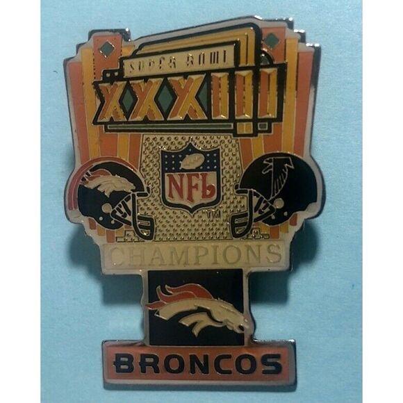 1999 Super Bowl XXXIII Pin,Broncos Champion +2 NFL Cards John Elway +T.Davis - Picture 3 of 4